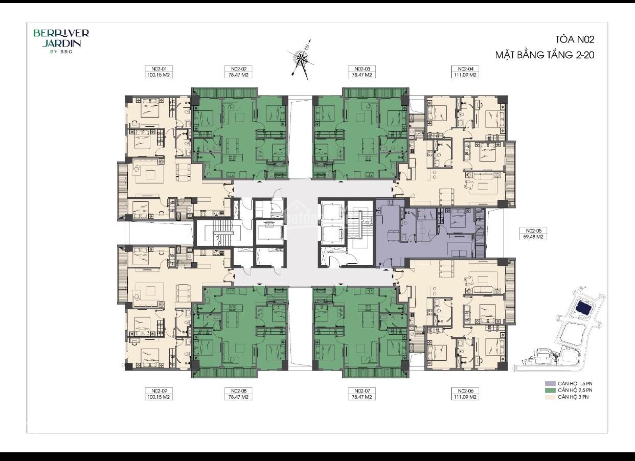 Bán chung cư Berriver 113m² giá 35,6tr/m² siêu đẹp siêu đẳng cấp